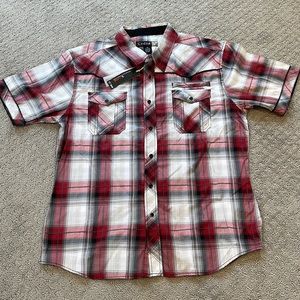 Men's Red & Black Plaid Shirt